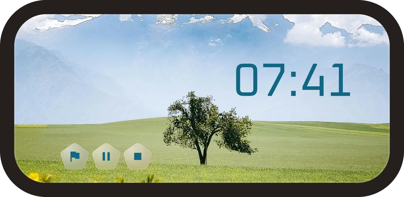 Stopwatch main screen